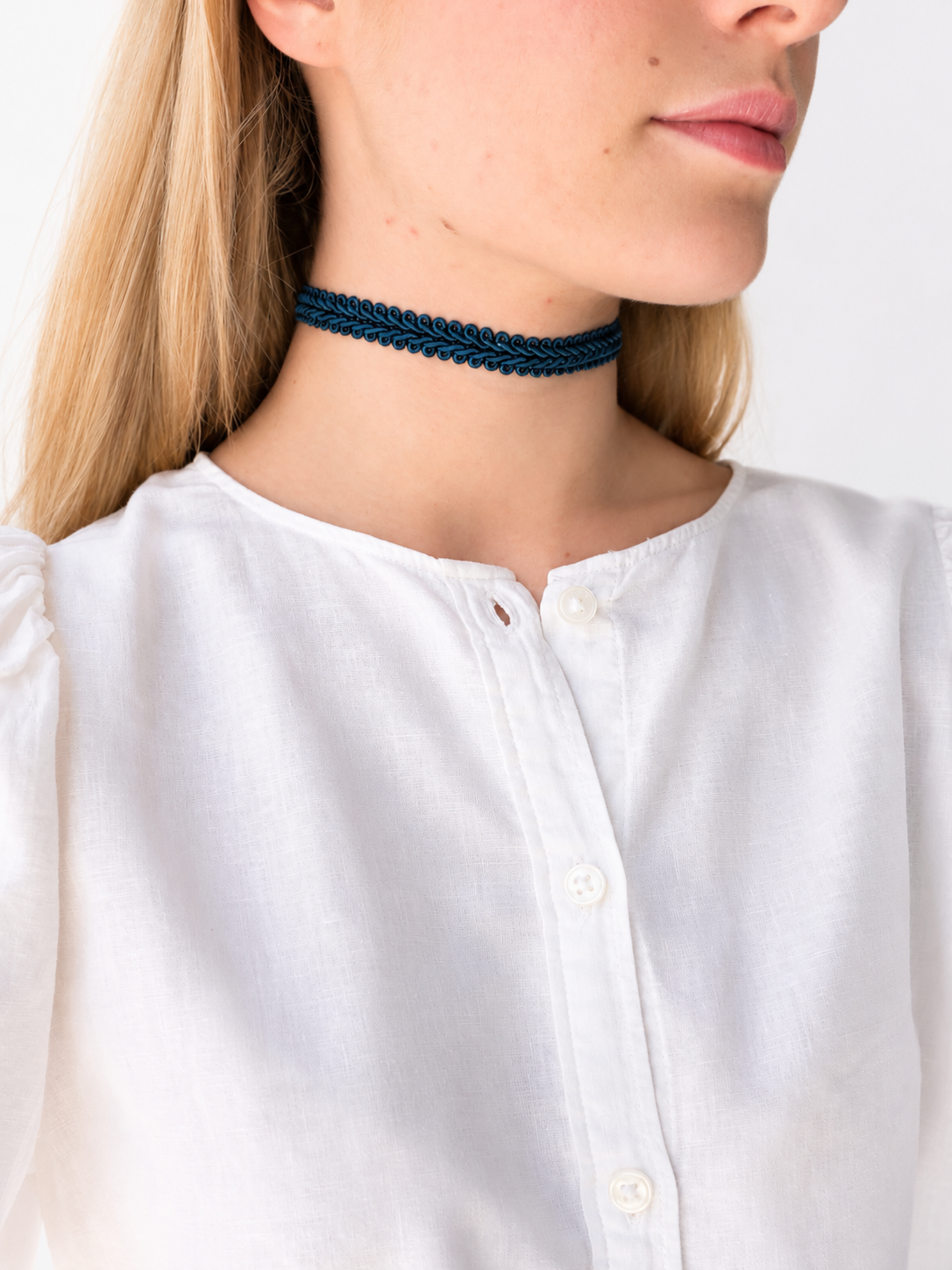 Séraphine black lace choker – handmade fabric choker, Vienna